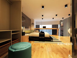现代简约卧室整个空间舒适大方效果图
